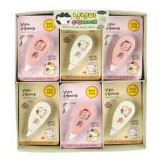 PINKFOOT 1000 貓咪修正帶 2款 x 12入組, 粉紅色, 黃色, 1套