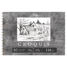 두성종이 아트프린스 크로키북 스프링 110g C04, B5, 65매, 1개