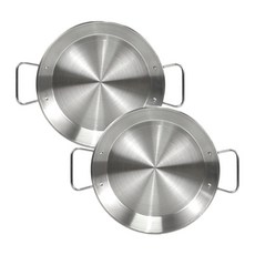 kitchen U Camping Sketch 不鏽鋼西班牙海鮮飯鍋, 210mm, 2個