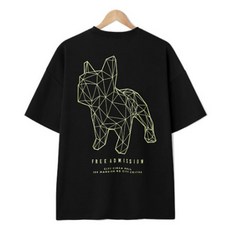 M.N.C 男女通用 鬥牛犬透氣寬鬆版型短袖T恤 MDBT608HO