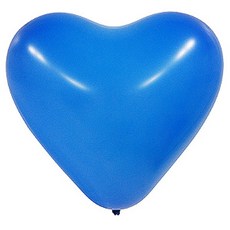 派對秀 進口標準愛心氣球 30cm 100入, 藍色, 1個