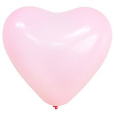 派對秀 進口標準愛心氣球 30cm 100入, 粉紅色, 1個