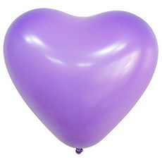 派對秀 進口標準愛心氣球 30cm 100入, 薰衣草紫, 1個