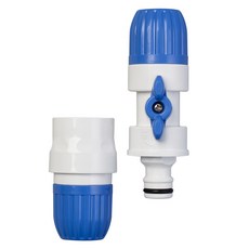 takagi 槓桿式一鍵軟管接頭 + 連接器 G038 套組, 混合色, 1套