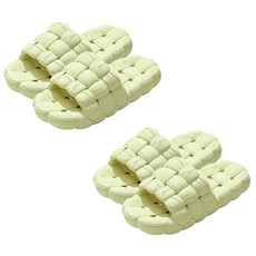 Block Mart 女款絎縫浴室拖鞋, 2個, 綠色