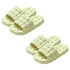 Block Mart 女性絎縫浴室拖鞋, 2個, 綠色