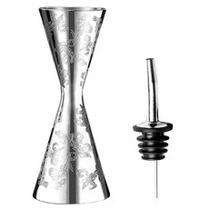 KALDIN 雙頭雞尾酒量酒器 60/90ml + 倒酒器套組, 葉子, 1套