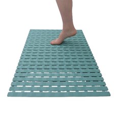 unhave 條紋浴室防滑墊, 1個, C 綠色