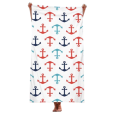 unhave 彩色沙灘巾 70 x 150 cm, 26 彩色船錨, 1個