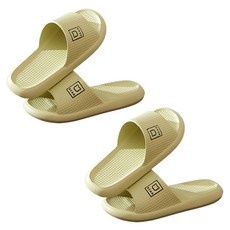 Block Mart 女用浴室防滑EVA浴室拖鞋, 綠色, 2個