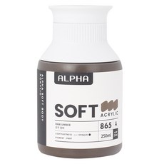 알파색채 소프트바디 아크릴물감 865 Raw Umber, 250ml, 1색