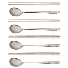 TABLE ART Hometown 湯筷4件組, 湯匙 4p + 筷子 4p, 紅, 1套