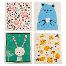 Kitchen9 纖維素抹布4件組, 1套