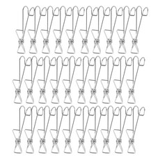 MONACO OLIVE 不鏽鋼掛鉤多用途夾子 大型, 單一顏色, 30個