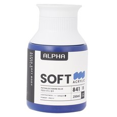 알파색채 소프트바디 아크릴물감 841 Phthalocyanine Blue, 250ml, 1색