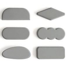 ade.l 矽膠餐具筷架 6件組, 淺灰色, 1套