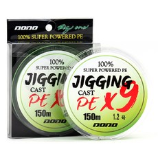 SAPA Dodo Jigging Cast 9股編織線 150m, 1個, 螢光綠