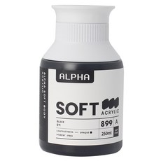Alpha 軟管壓克力顏料 單色 A 899 黑色, 250ml, 1色