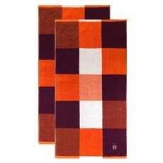 호텔컬렉션 스퀘어50 바스타올 250g 40수 코마사 면사, 오렌지, 2개