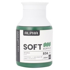 알파색채 소프트바디 아크릴물감 낱색 A 856 Sap Green, 250ml, 1색