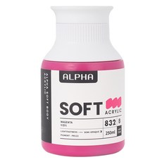 알파색채 소프트바디 아크릴물감 B 832 Magenta, 250ml, 1색