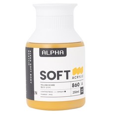 알파색채 소프트바디 아크릴물감 A 860 Yellow Ochre, 250ml, 1색