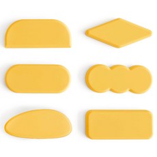 ade.l 矽膠餐具筷架 6件組, 起司黃, 1套