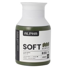알파색채 소프트바디 아크릴물감 B 858 Olive Green, 250ml, 1색