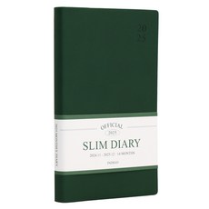 indigo 2025官方薄型每月日期型筆記型月曆手帳, 1個, 綠色