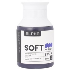 알파색채 소프트바디 아크릴물감 A 835 Dioxazine Purple, 250ml, 1색