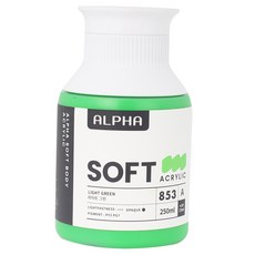 알파색채 소프트바디 아크릴물감 A 853 Light Green, 250ml, 1색