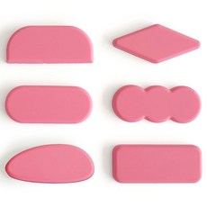 ade.l 矽膠餐具筷架 6件組, 奶油粉, 1套