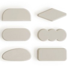 ade.l 矽膠餐具筷架 6件組, 米色, 1套