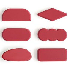 ade.l 矽膠餐具筷架 6件組, 珊瑚紅, 1套