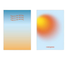 wannathis 半透明描圖紙漸層混搭手帳裝飾便條本, 1個, 50入, 04 藍色夏威夷