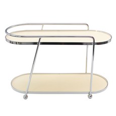 Agno 2層香水化妝品收納側邊展示架, 1個, 奶油色