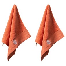 unheve 奢華擦手巾 35 x 35 cm, 05 橘色, 2個