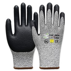 한우 탑그립 1000 CUT4 절단방지 NBR 코팅 안전장갑, 1개