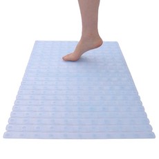 언헤브 줄무늬 욕실 미끄럼방지 매트, E 투명, 1개