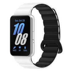 SPACE SHIELD 相容軟磁吸式錶帶, 1個, 白黑色