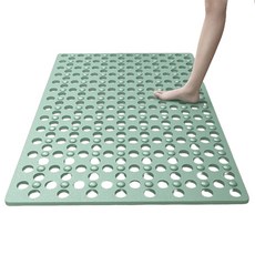 Unhev 大孔洞浴室防滑墊 38 x 72 cm, 1個, A 綠色