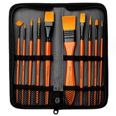 Allode 頂級品質化妝包刷具10件組 TYPE 03 棕色, 1套