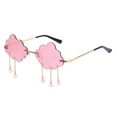 Allode 雨滴雲朵道具眼鏡, TYPE06粉紅色, 1個