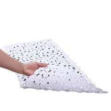 Sonio TPE 鵝卵石吸附浴缸墊 88 x 40 cm, 1個, 02 白色