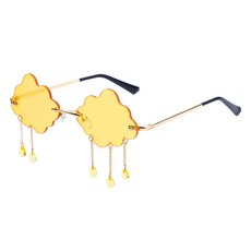 Allode 雨滴雲朵道具眼鏡, TYPE05黃色, 1個