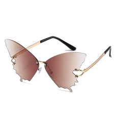 Allode 街頭蝴蝶裝飾眼鏡, 1個, TYPE06咖啡色