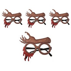 알로데 고스트 페스티벌 소품 안경, TYPE18갈색나무손, 4개