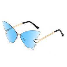 Allode 街頭蝴蝶裝飾眼鏡, 1個, TYPE12天空藍