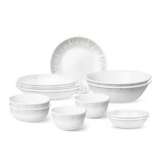 Corelle Brands 康寧餐具 Fine Dining 雙人韓式餐具組 13件組, 混合色, 飯碗 2p + 湯碗 2p + 小碟子 2p + 小圓盤 + 中型小菜盤 2p + 大型小菜盤 2p + 大麵碗 2p, 1套
