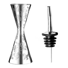 KALDIN 雙面雞尾酒量酒器 30/45ml + 倒酒器套組, 葉子, 1套